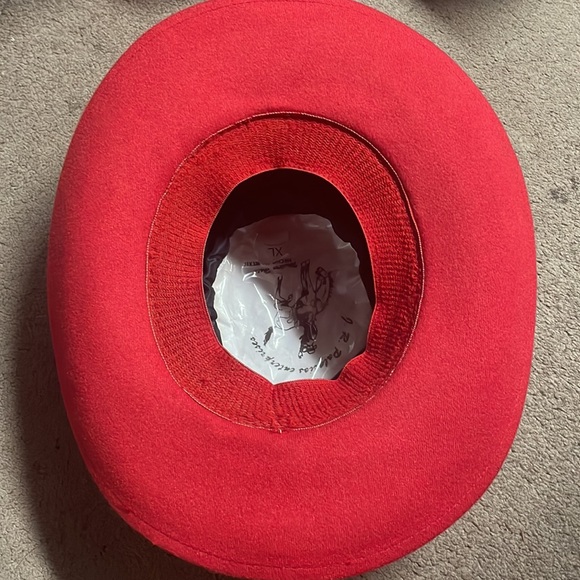 J. R. Palacios Enterprises Western Hats Red Cowgirl Hat With Gold/Black Accents main image 4